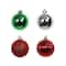 40 Pack 2.25" Red, Silver & Gold Solid & Glitter Shatterproof Ball Ornaments by Ashland®
